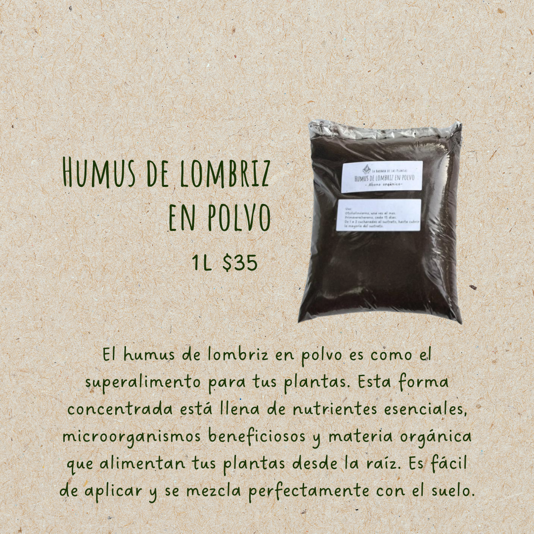 Humus de lombriz en polvo